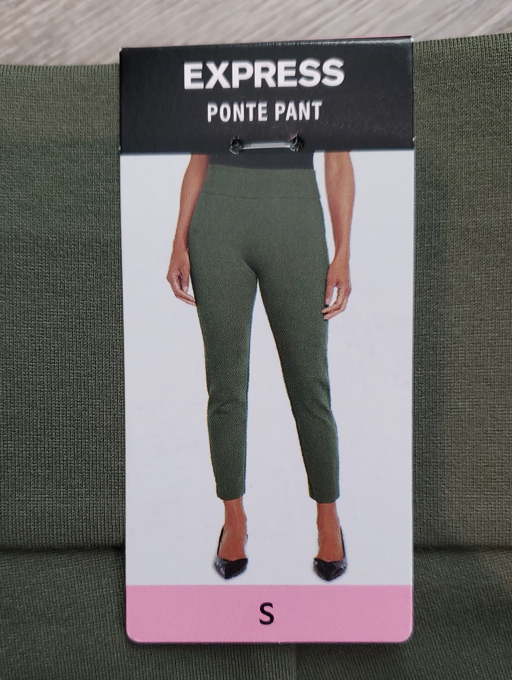 Express Ponte Ankle Pants - Olive